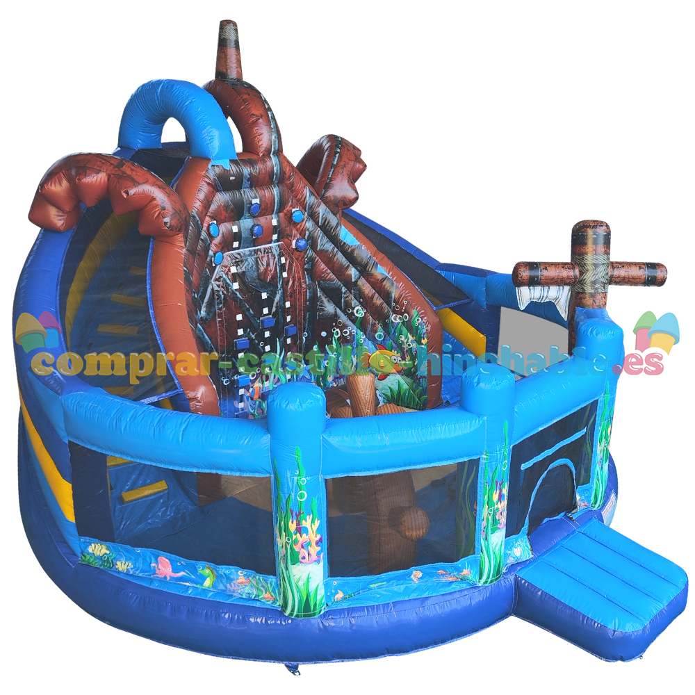 Castillo hinchable Multiplay Mundo submarino con tobogán
