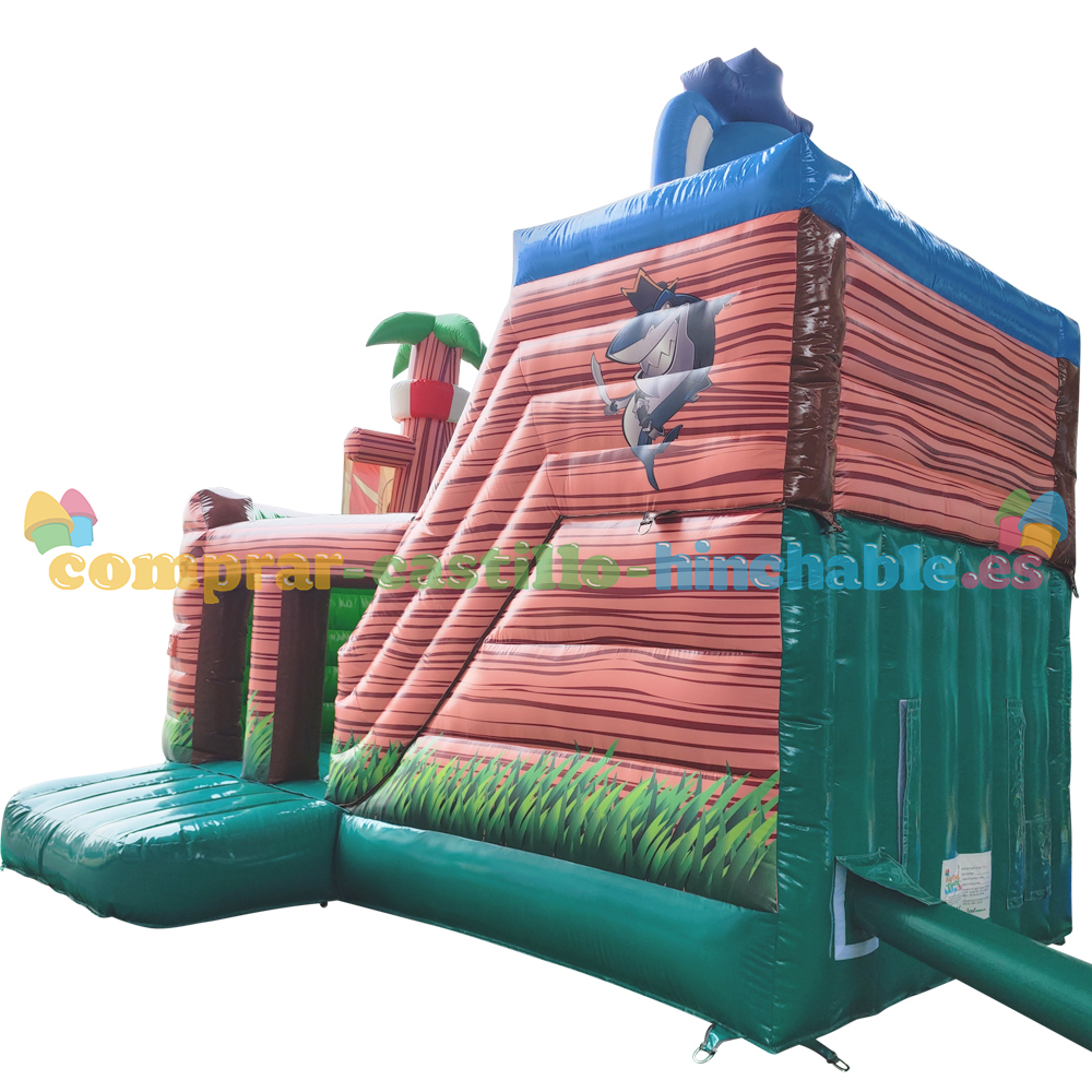 Castillo hinchable Animales en barco pirata - Imagen 7