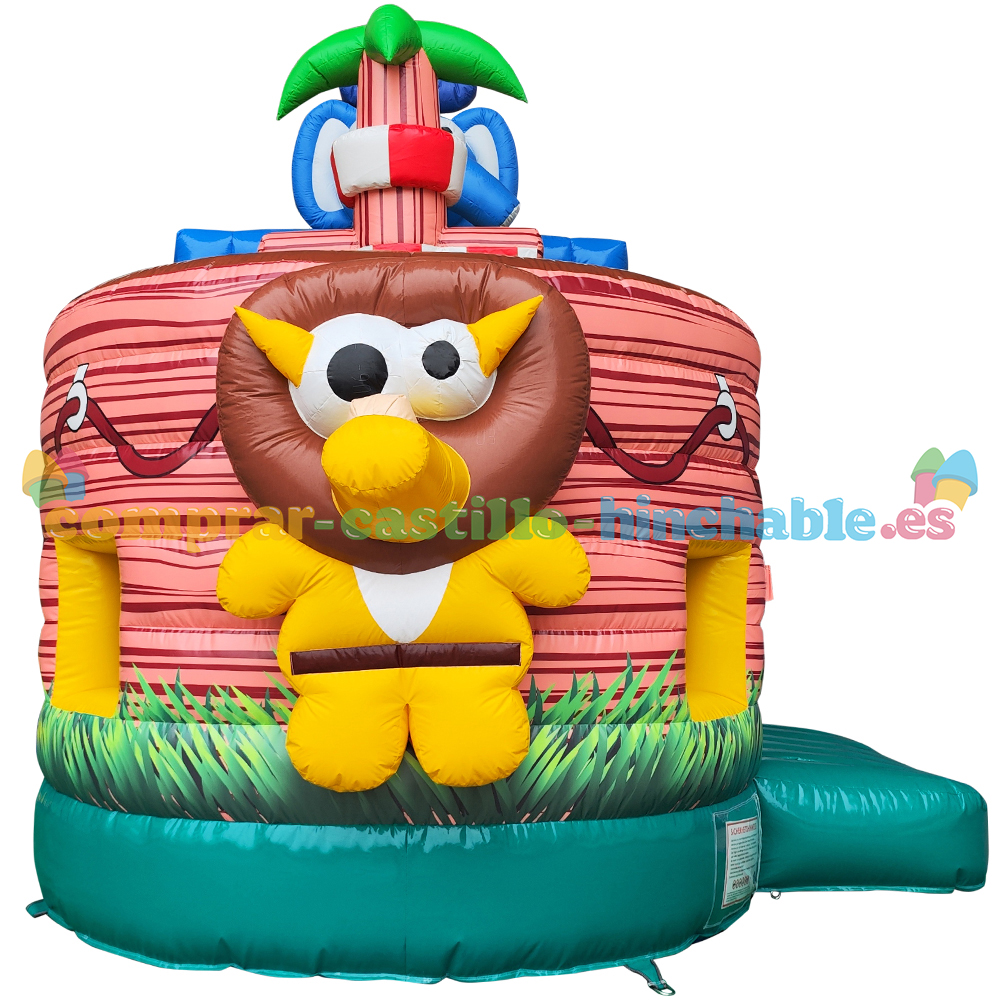 Castillo hinchable Animales en barco pirata - Imagen 10