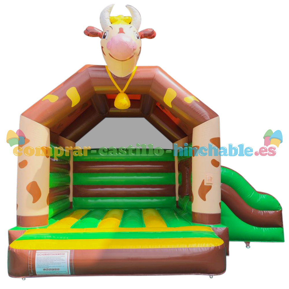 Castillo hinchable Vaca con tobogán