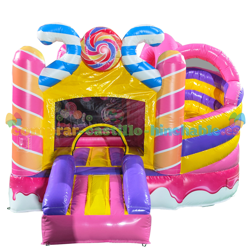 Castillo hinchable Caramelo con tobogán