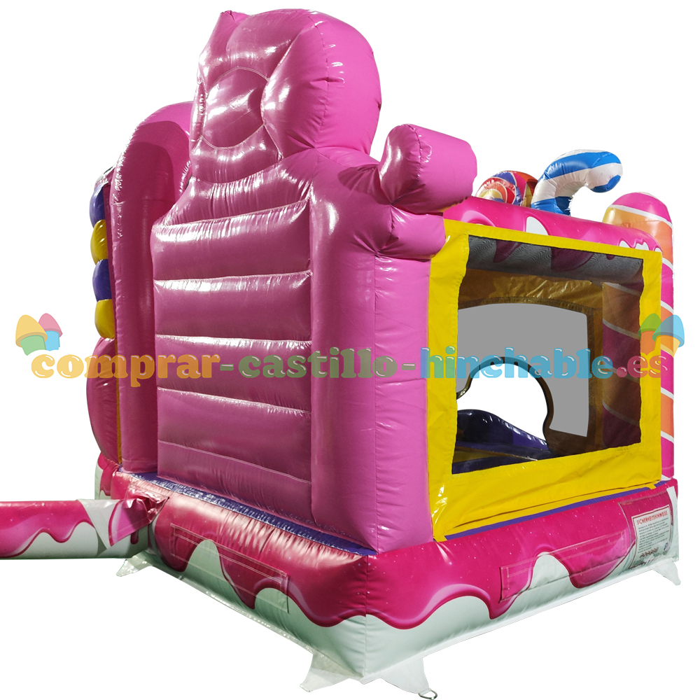 Castillo hinchable Caramelo con tobogán - Imagen 8