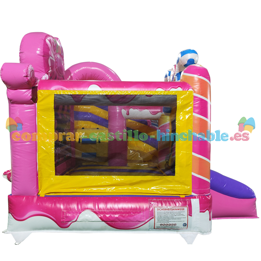 Castillo hinchable Caramelo con tobogán - Imagen 9