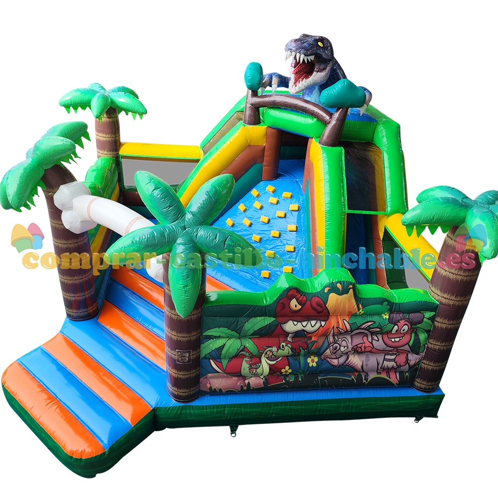 Castillo Hinchable Parque de Dinosaurios con Tobogán