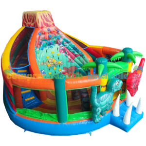 Castillo Hinchable Multiplay Volcán con Tobogán