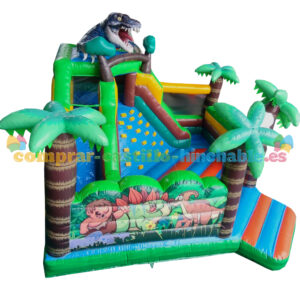 Castillo Hinchable Parque de Dinosaurios con Tobogán