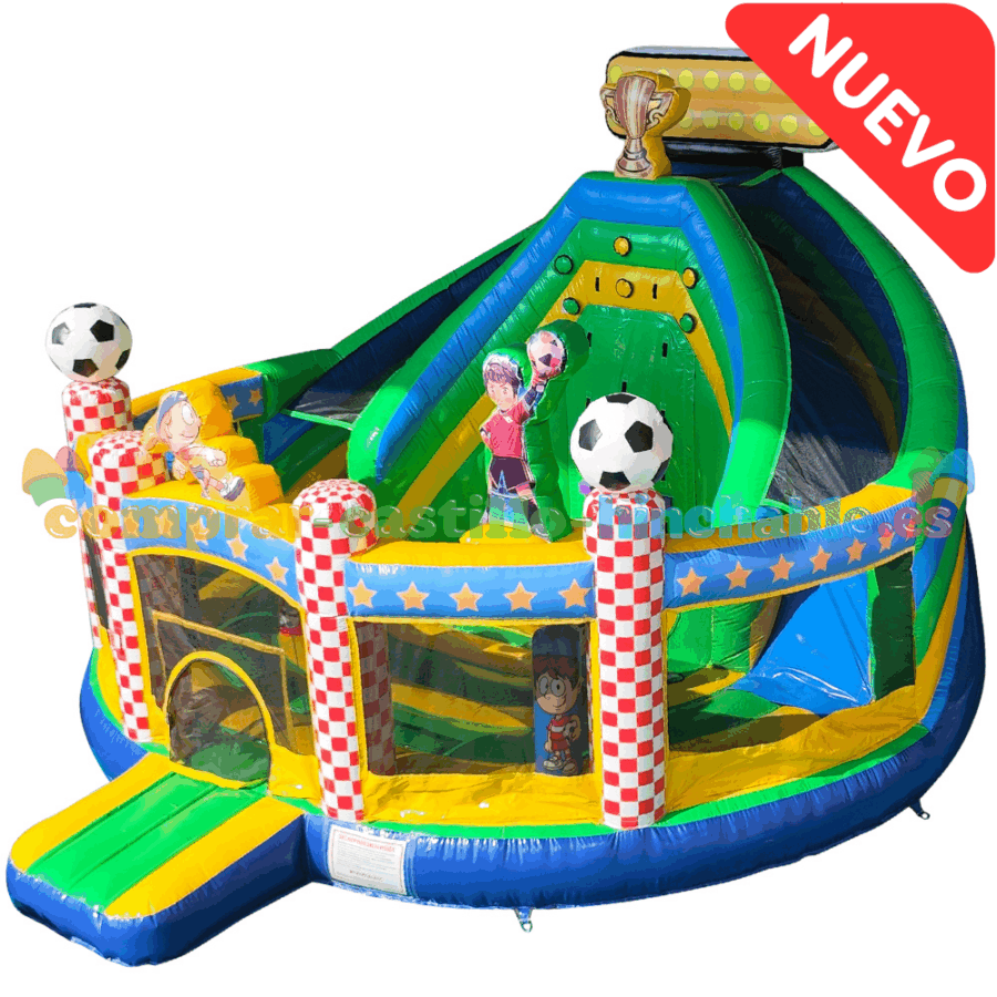 Castillo Hinchable Multiplay Estadio de Fútbol con Tobogán