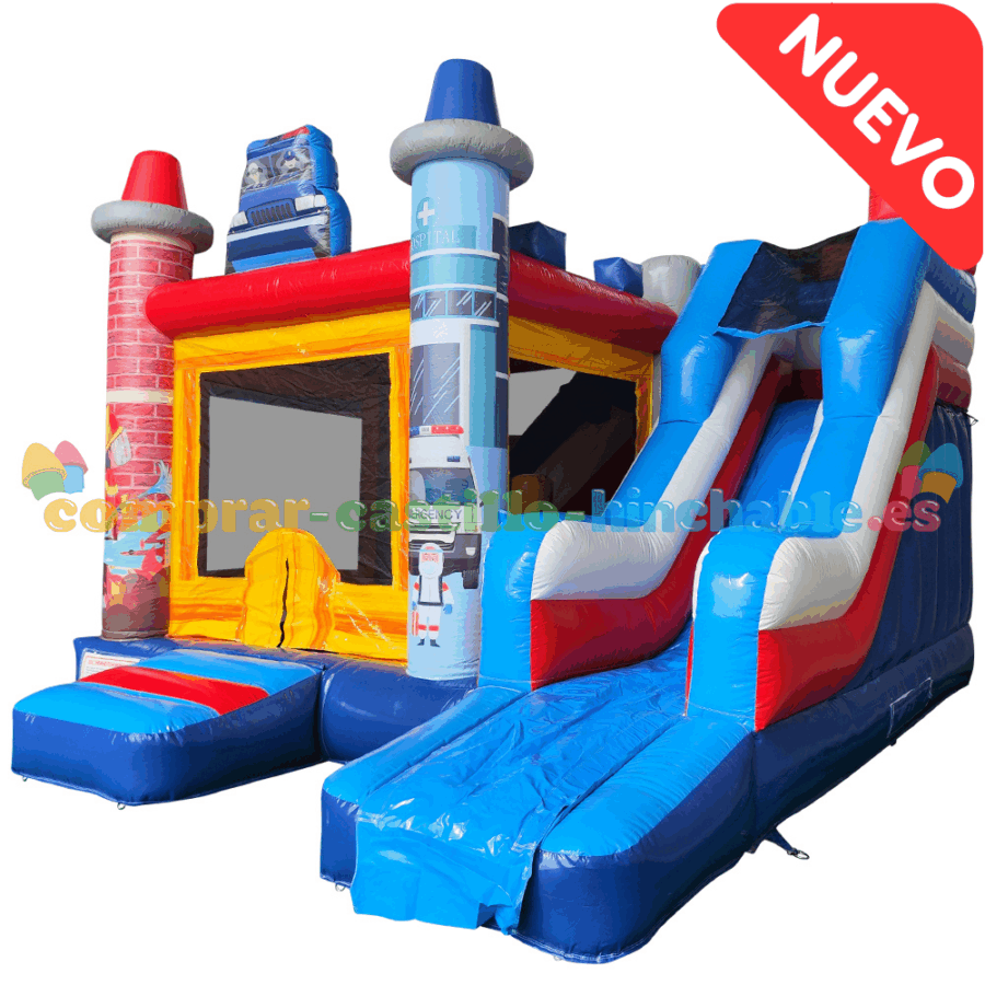 Castillo Hinchable Héroes del Rescate con Tobogán