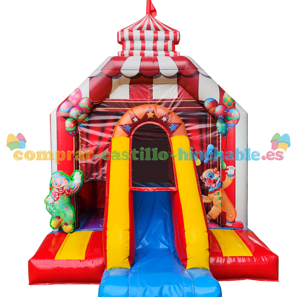 Castillo Hinchable Espectáculo de Circo con Tobogán